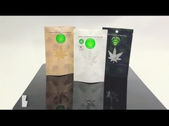 Biologisch abbaubare Kräuterverpackungstaschen Kraftpapier Reißverschlussbeutel für CBD-Blumen